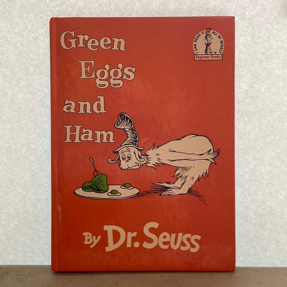 Green Eggs and Ham by Dr. Seuss no bar code, fisher price rear cover vintage